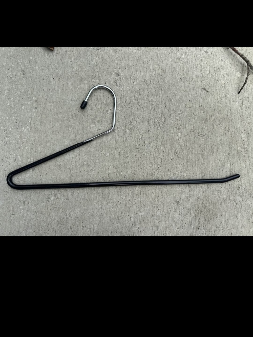 30 Black Metal Trouser Hanger with Chrome Hook